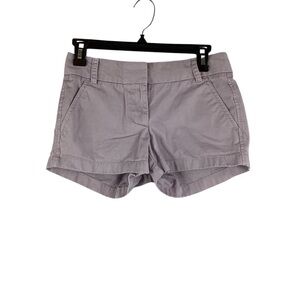 J.Crew Chino Lavender Cotton Shorts 00 Classic Fit Lightweight Summer